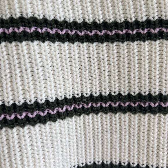 Lands' End Drifter V-Neck Striped Sweater Women’s Size Medium - Picture 6 of 11